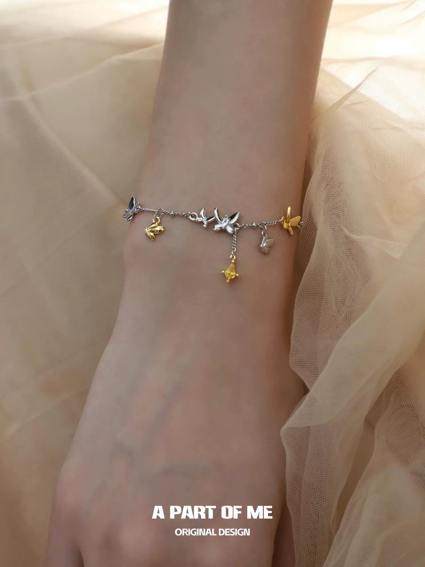 Autumn Leaf Butterfly Bracelet