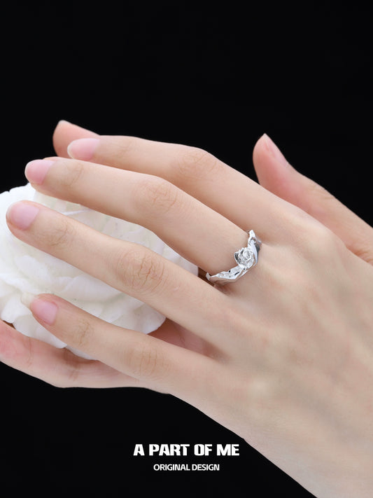 Silver Rose Cool Ring