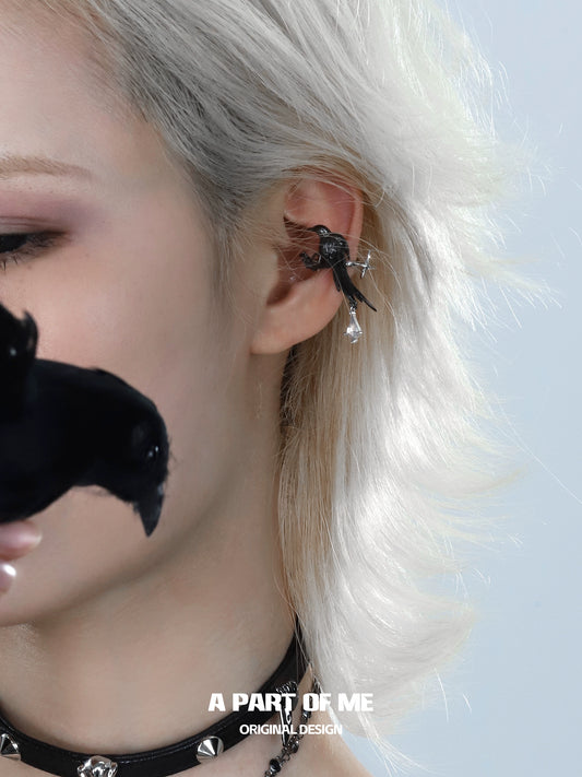 Raven Witch Gothic Ear Cuffs