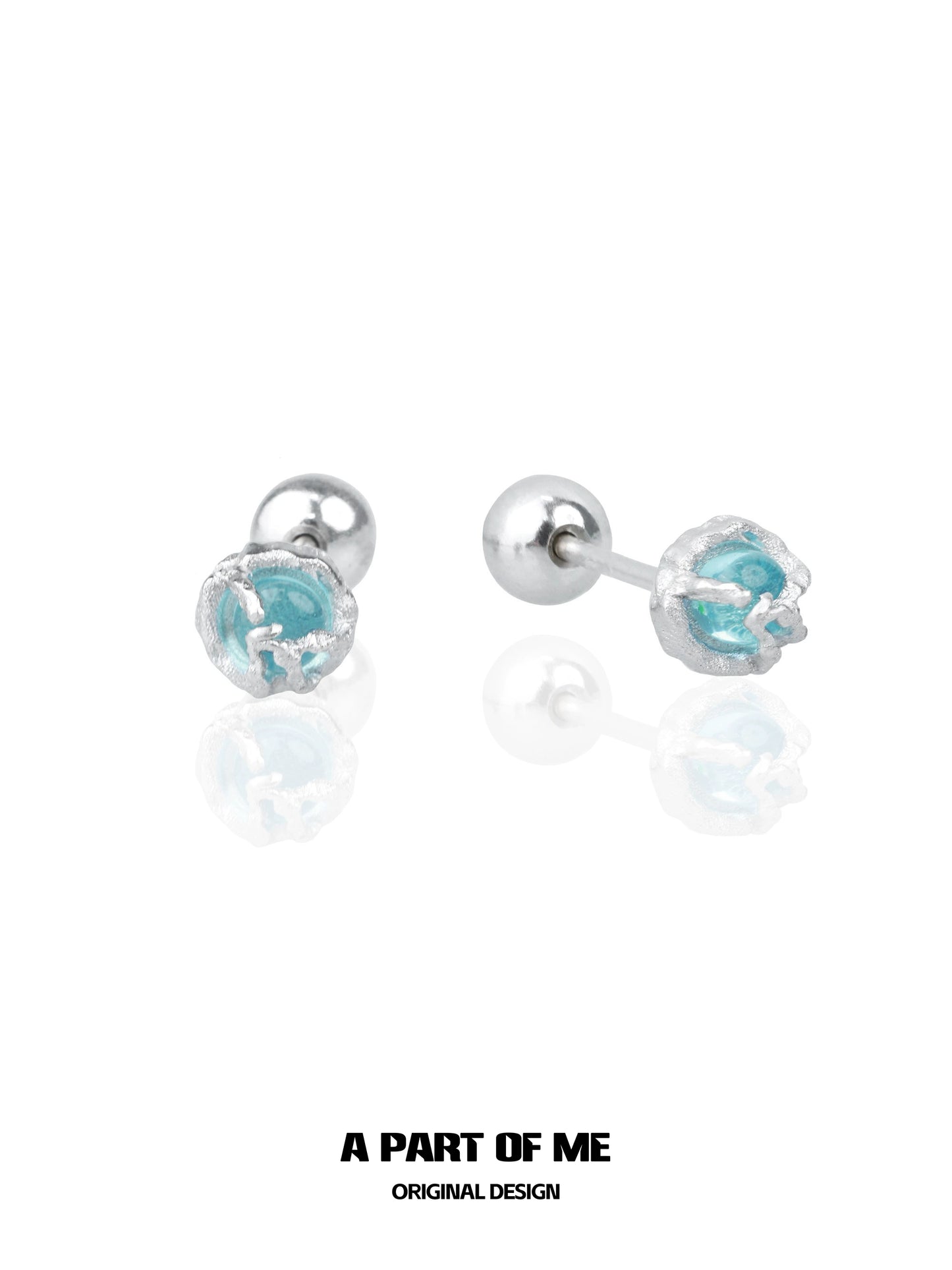 Icy Whisper Blue Mini Earrings