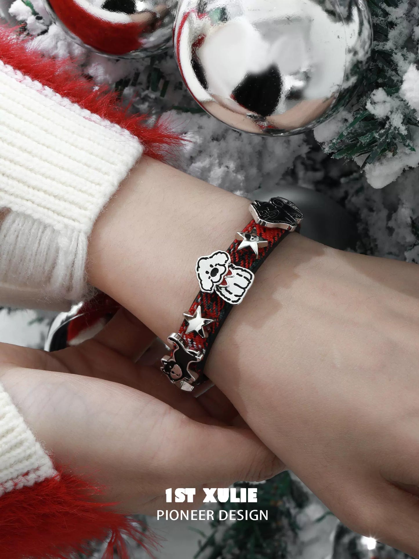 Y2K Cool Happy Puppy Woven Bracelet