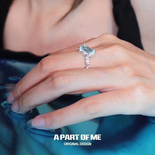 Mermaid Tears Silver Ring