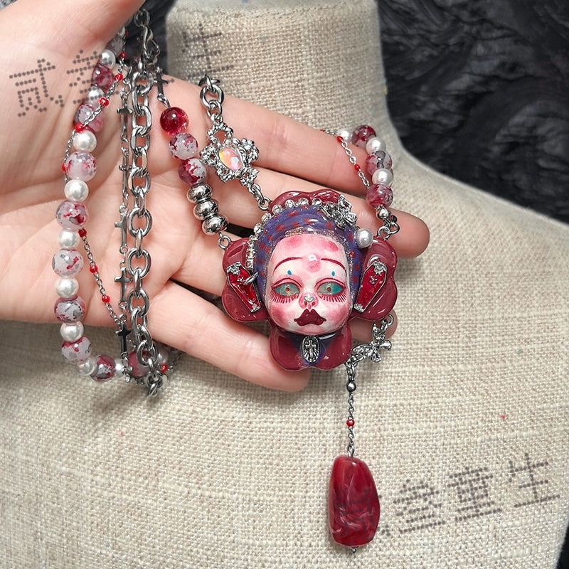 Necklaces-Ersan Tongsheng Original Heavy Industry Niche vintage punk style metal handmade exquisite necklace