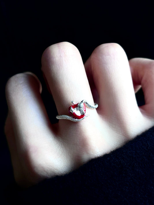 "Forbidden Fruit" Snake Ring