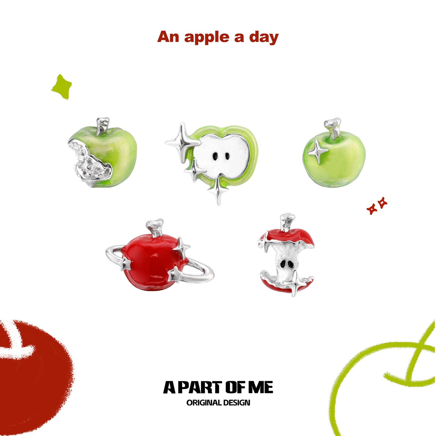 Sweet Apple Elf Earrings