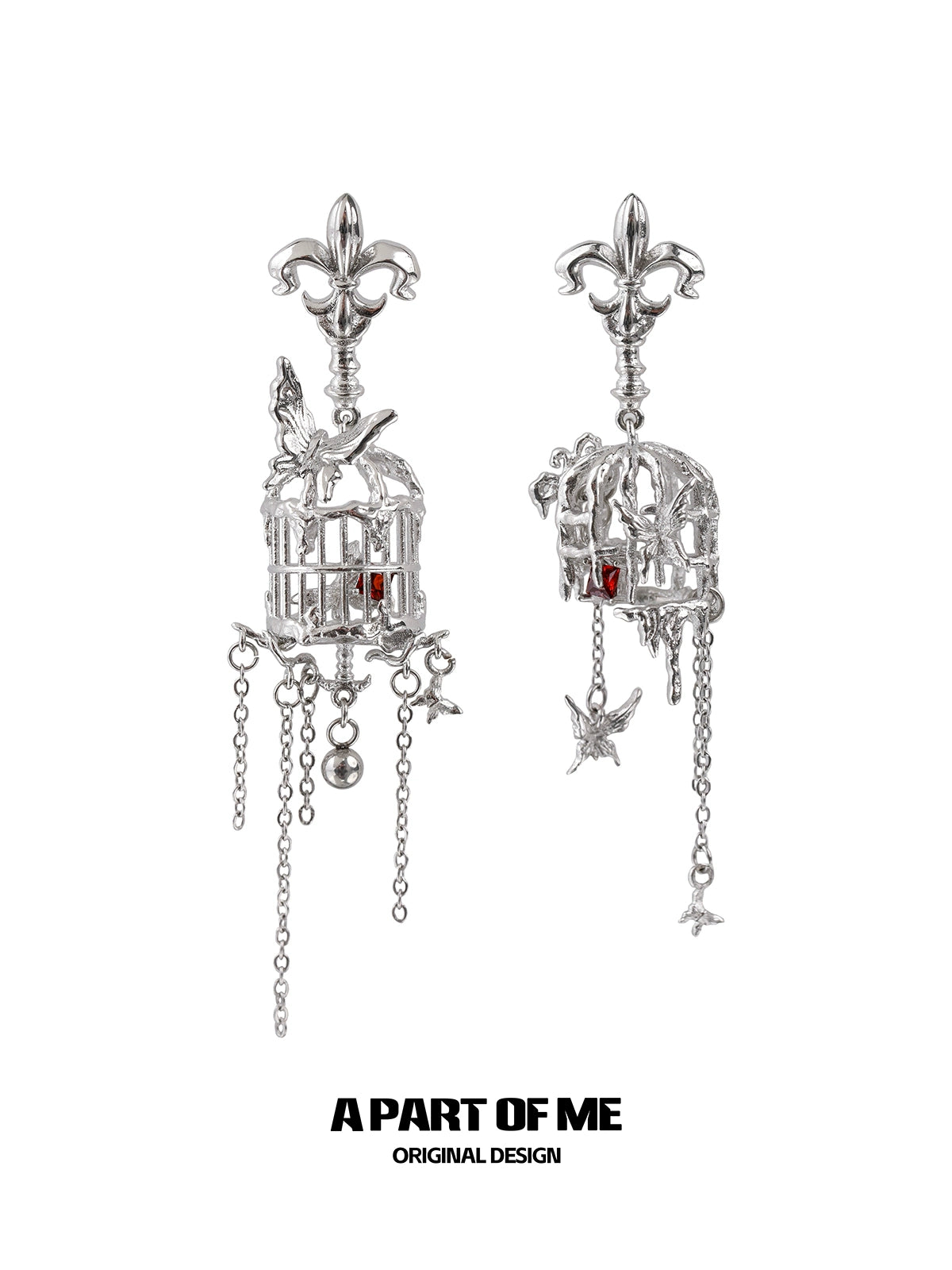 Butterfly Birdcage Tassel Earrings