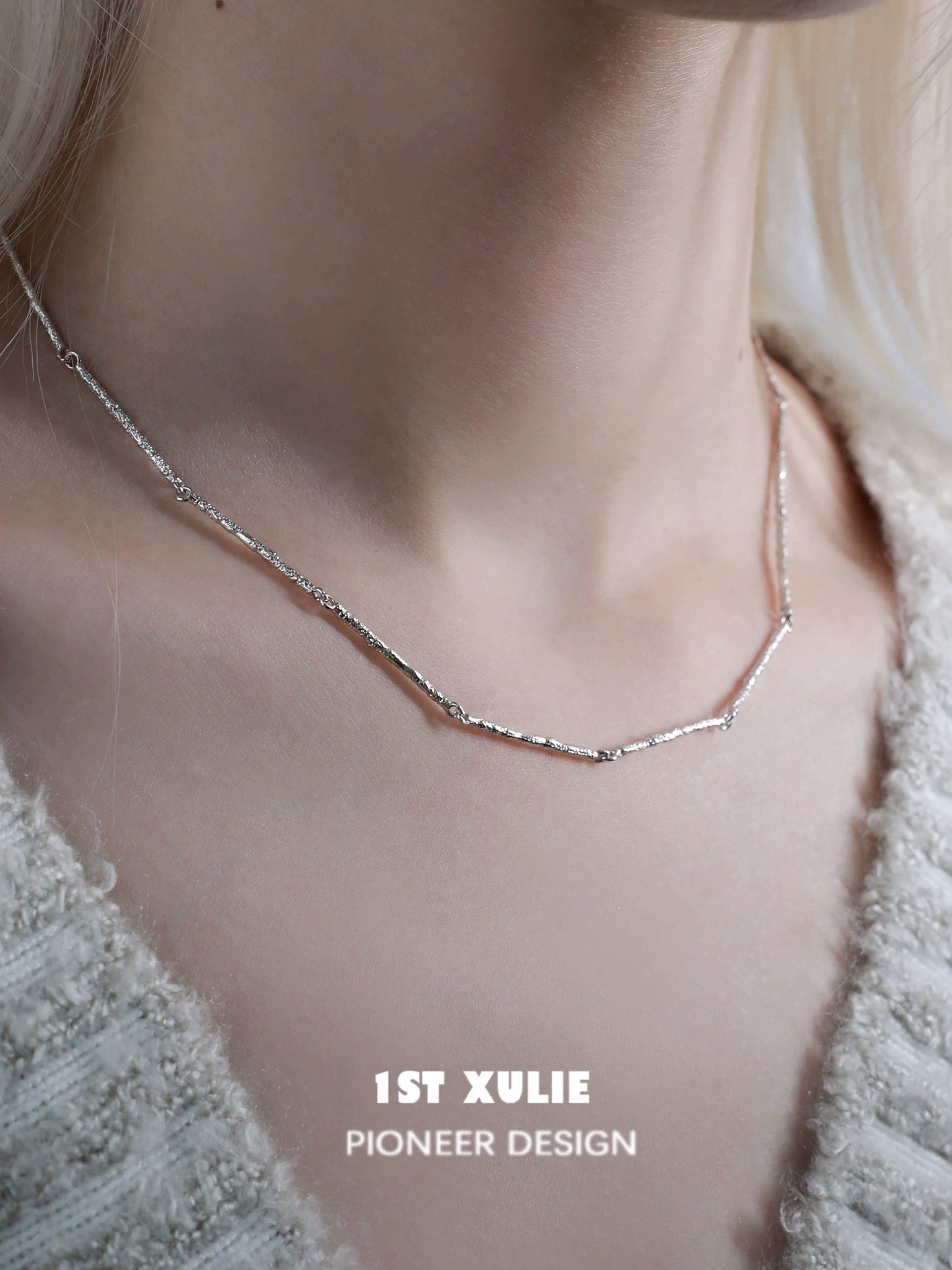 Minimalist Bamboo Segment Necklace