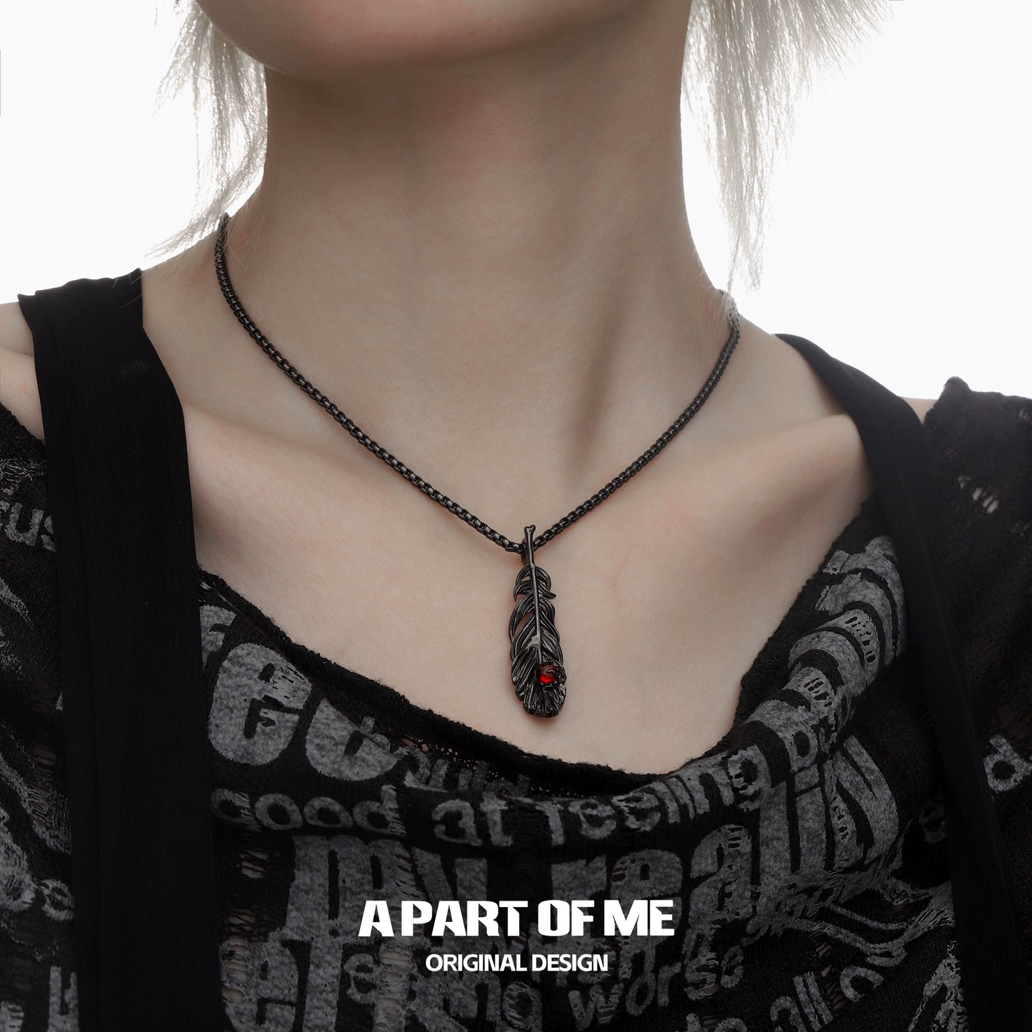 Dark Angel Feather Necklace