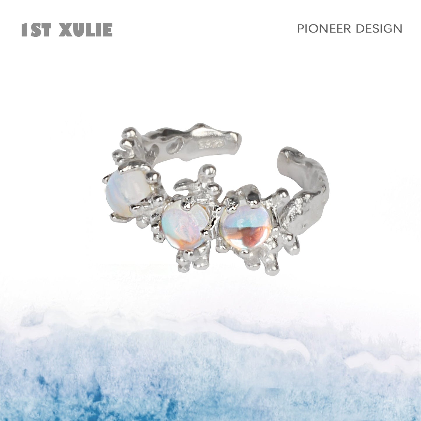 Summer Dream Moonstone Silver Ring