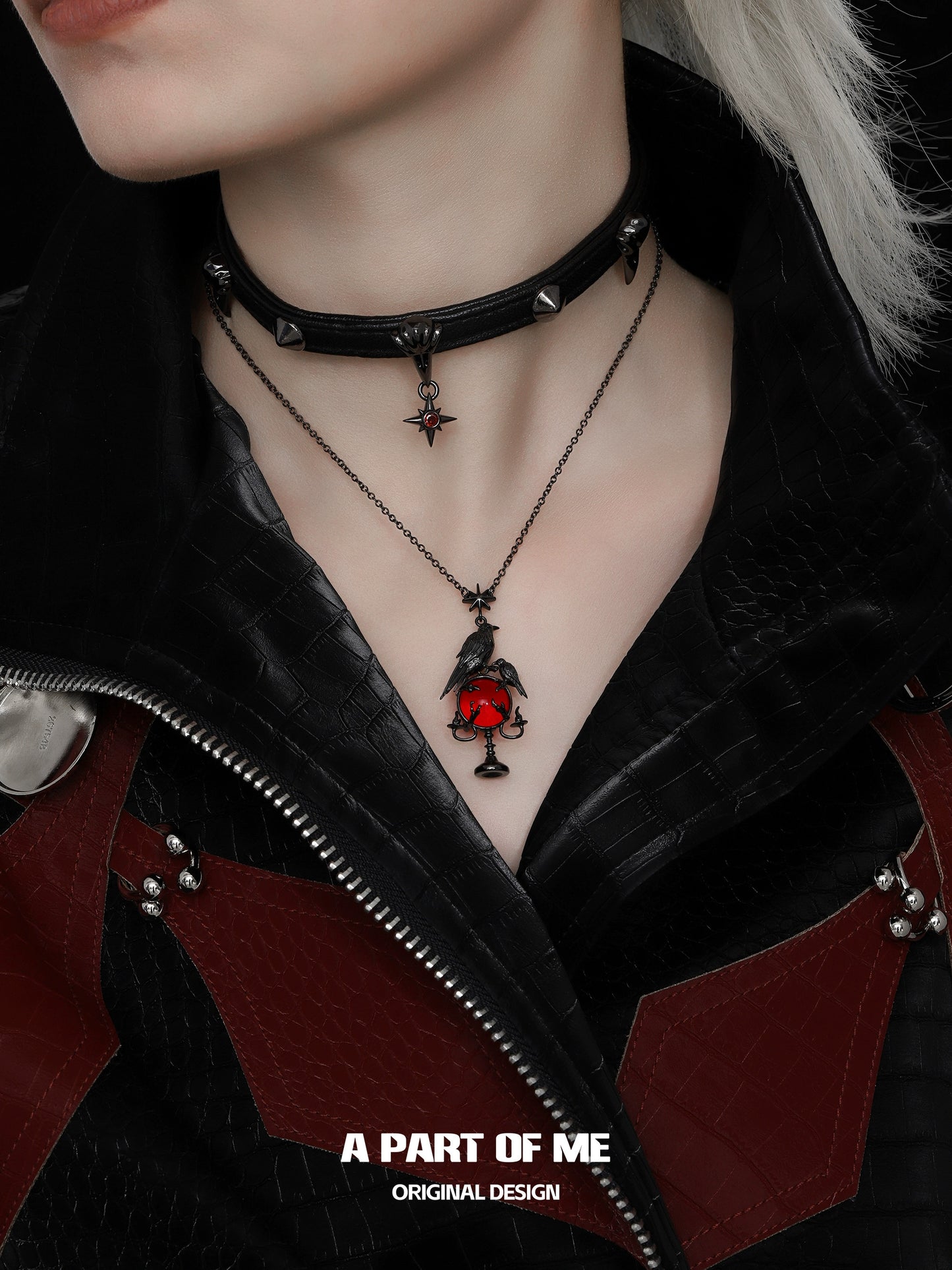 Crow Candlestick Pendant Necklace