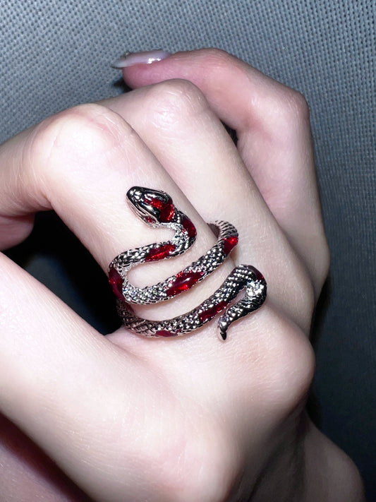 "Red Scar Snake" Wrap Ring