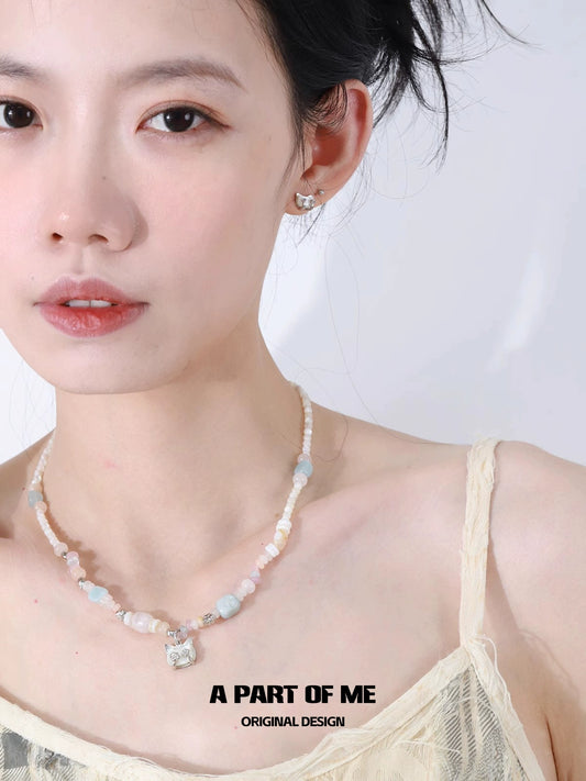 Lively Cat Ear Silver Earrings