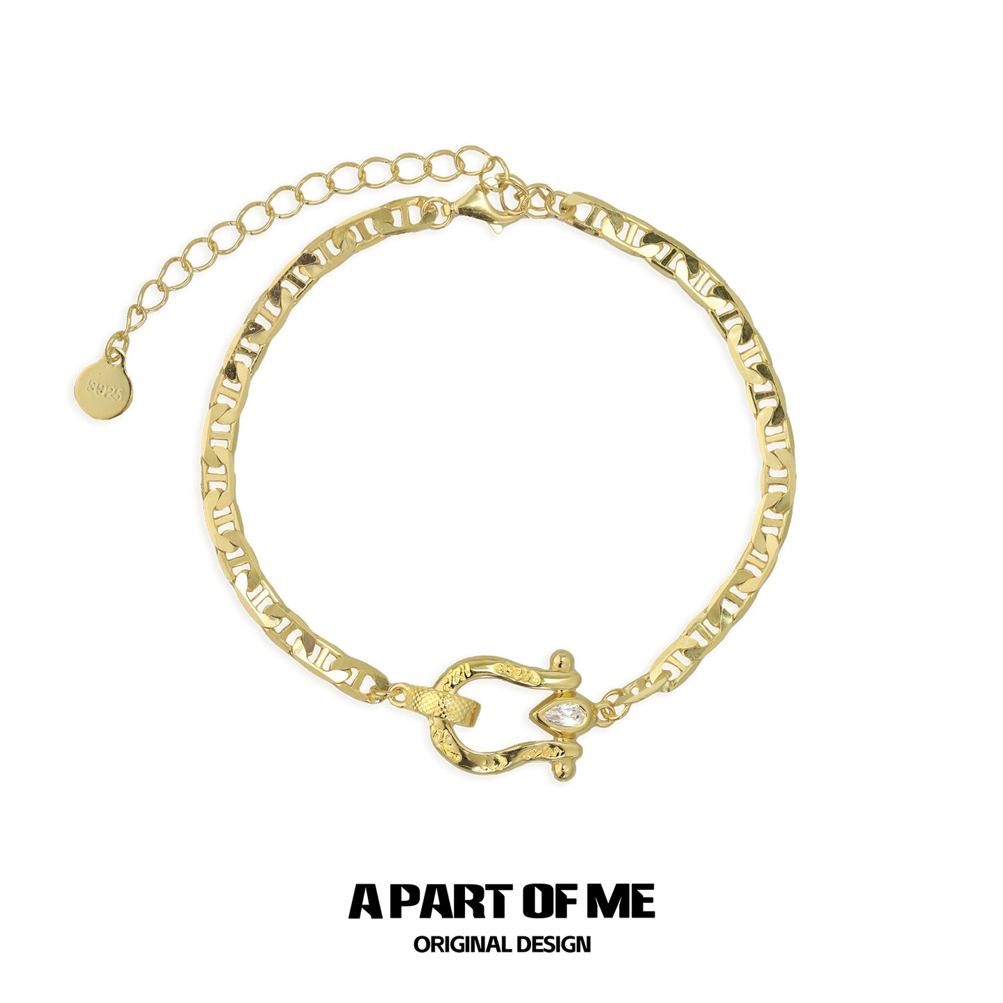 Silver Horseshoe Buckle Bracelet