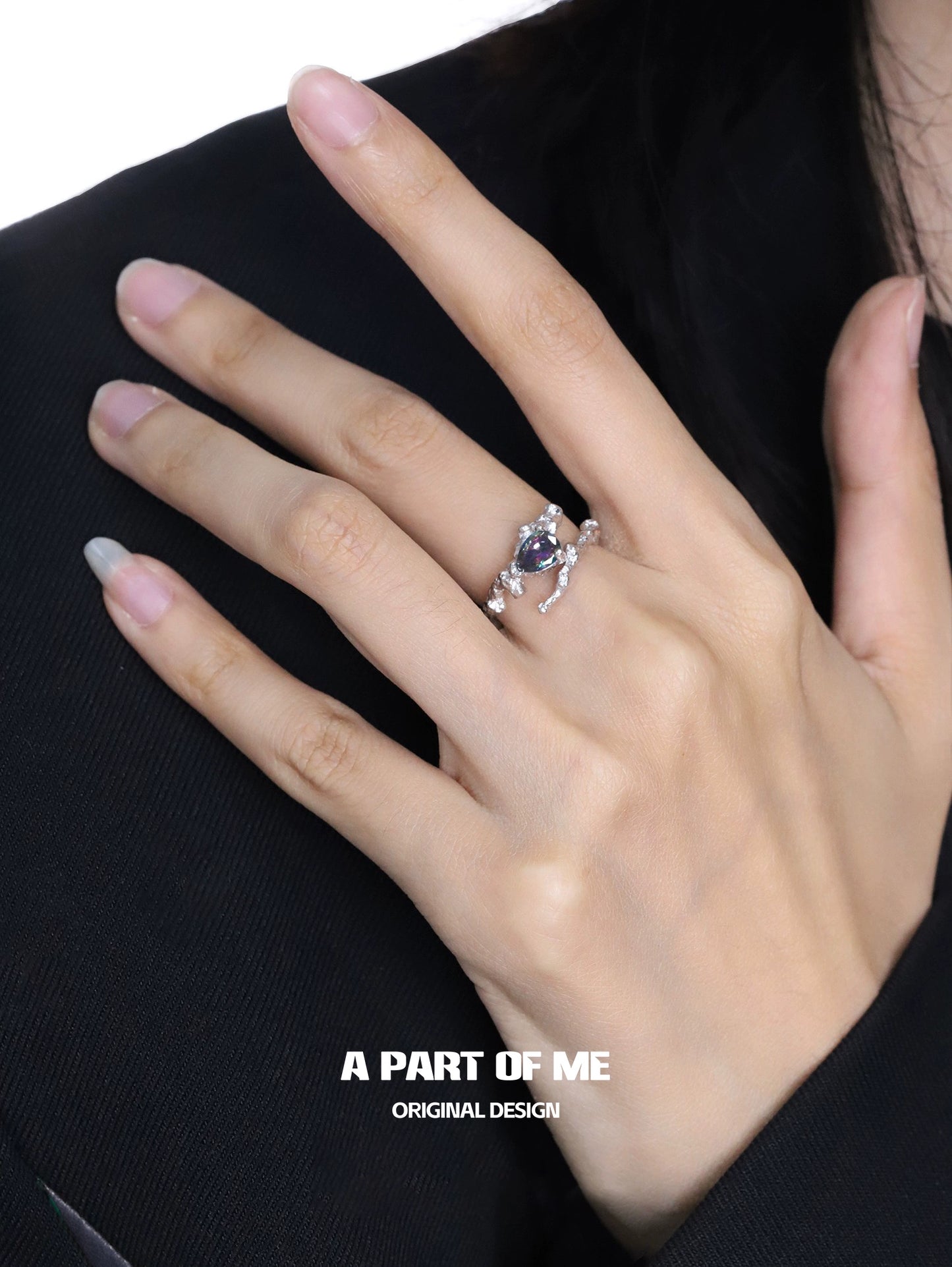 Vine Amethyst Silver Ring