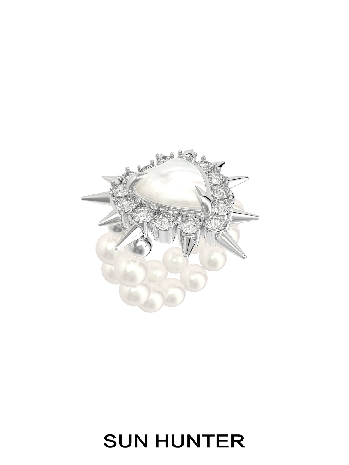 Y2K Pearl Rivet Ring