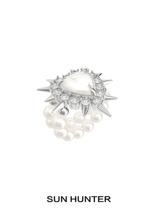 Y2K Pearl Rivet Ring