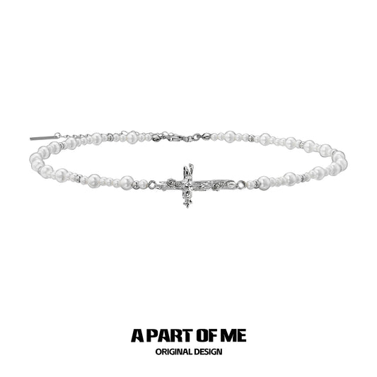 Pearl Angel Rose Necklace