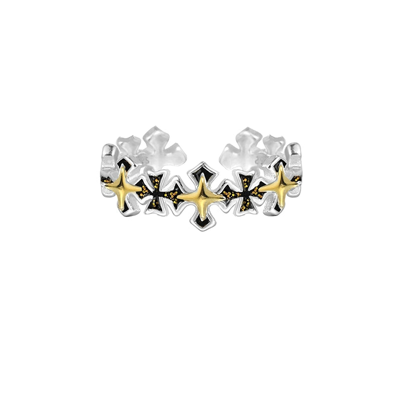 Retro Black Gold Ring