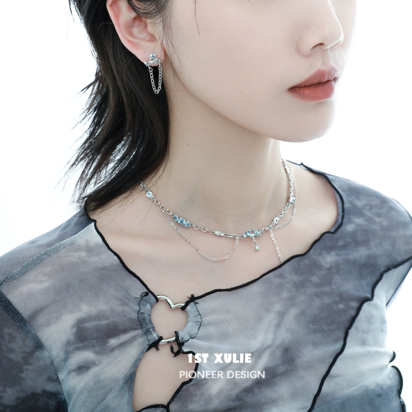 Sea Breeze Zircon Clavicle Necklace