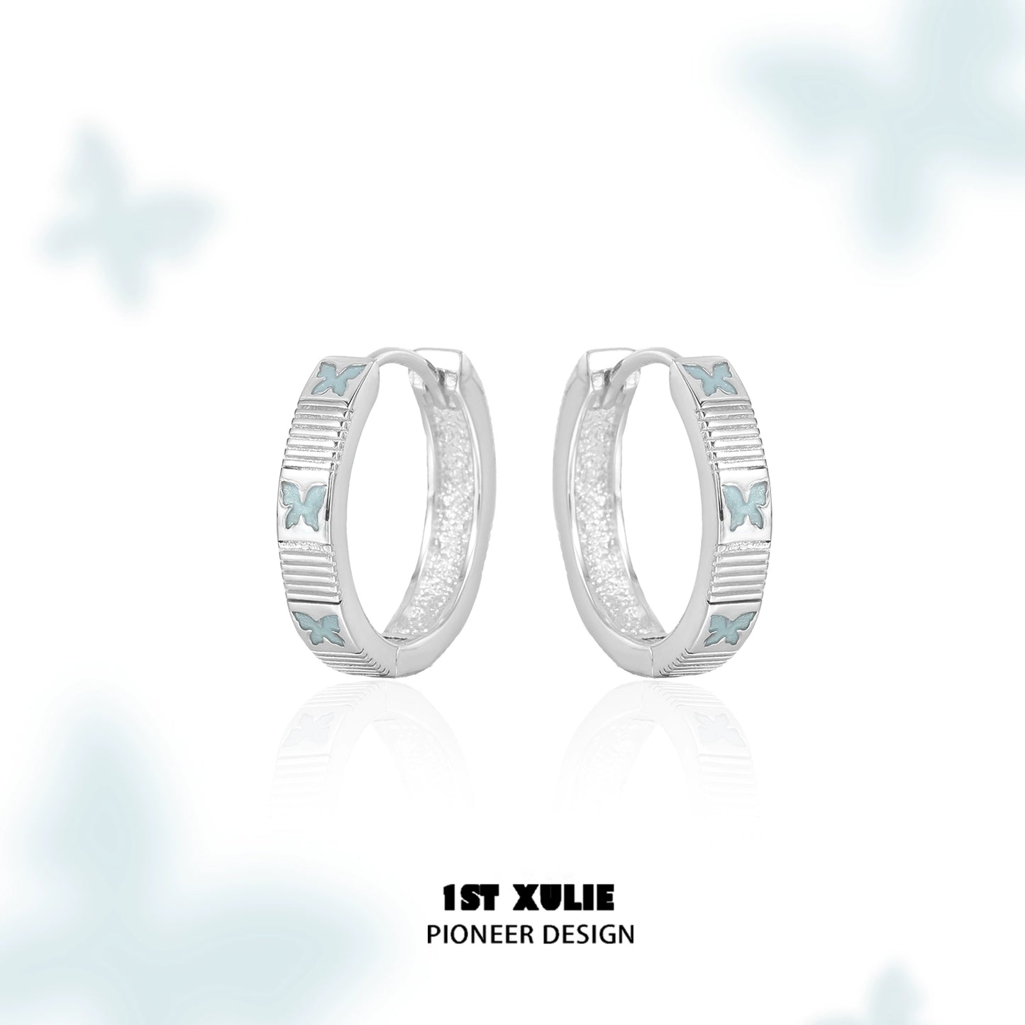 Blue Eternal Butterfly Earrings