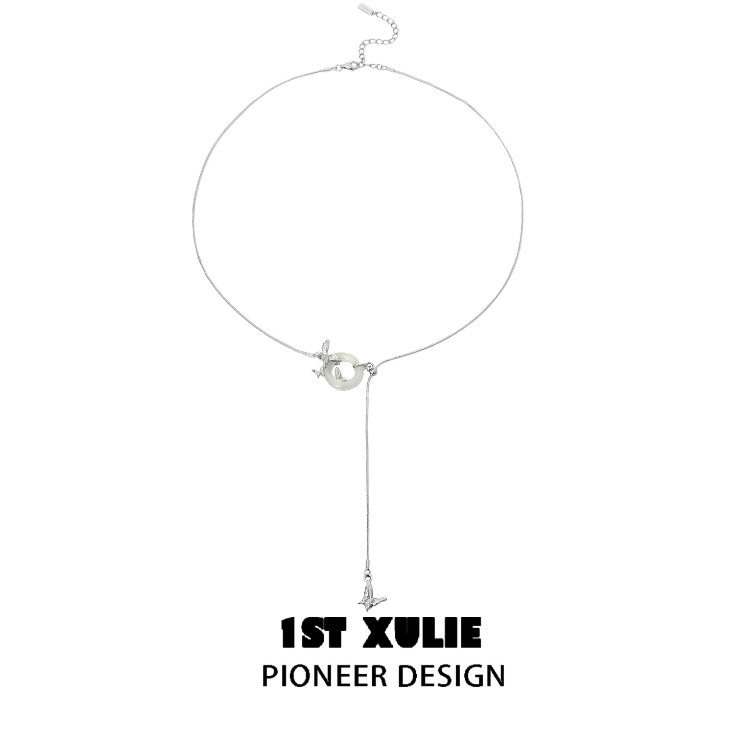 Chalcedony Butterfly Clavicle Necklace