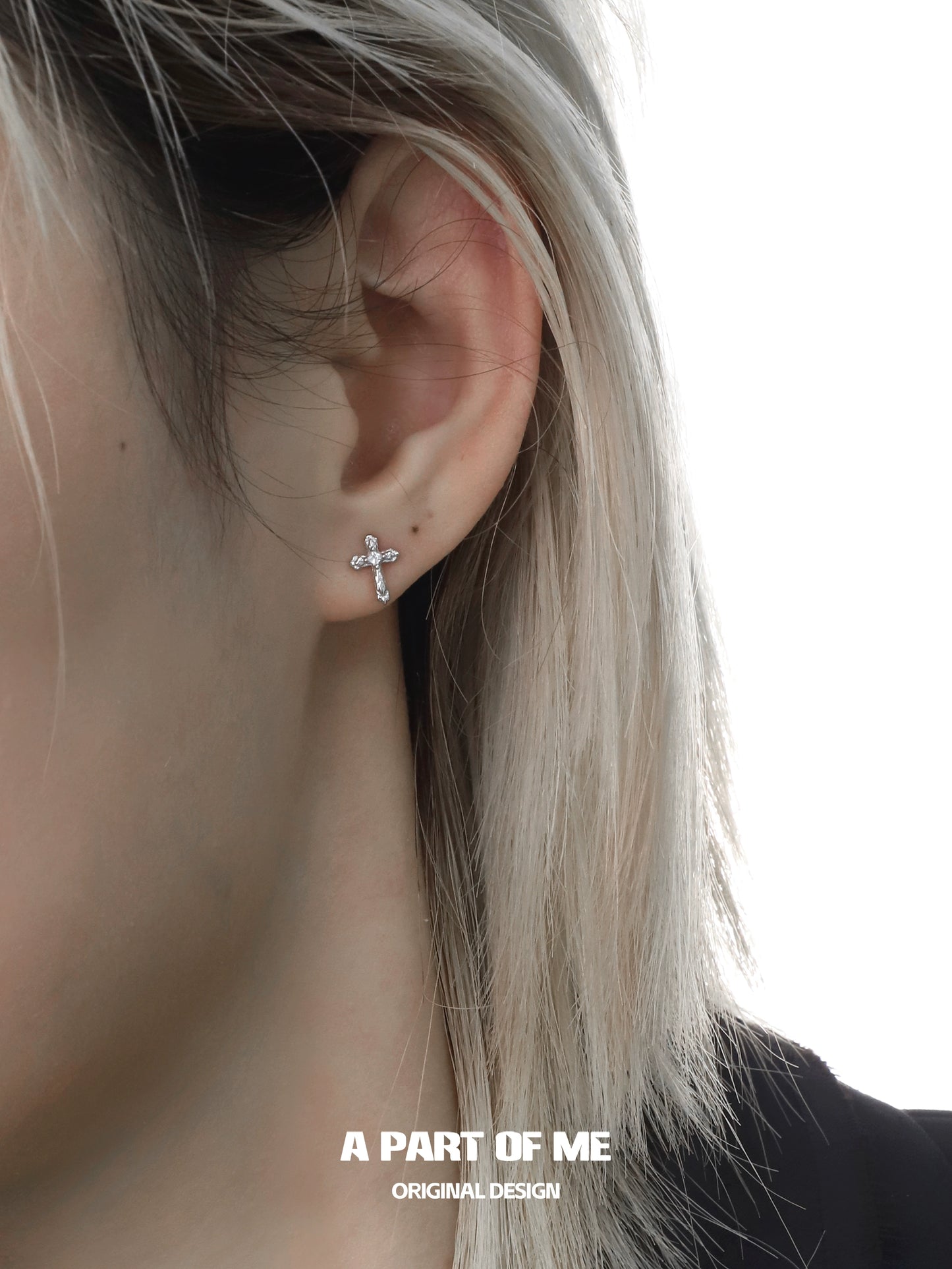 Light of Faith Cross Silver Earrings