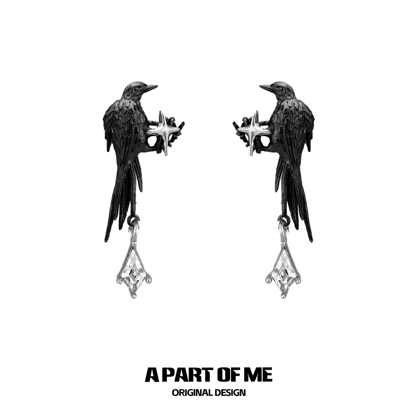 Guardian Raven Earrings