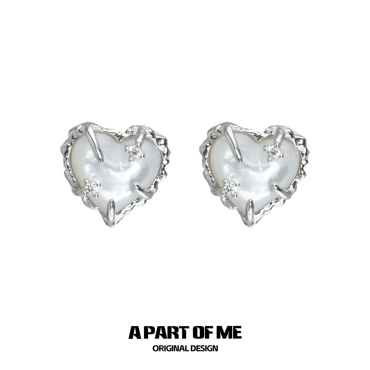White Butterfly Love Stud Earrings