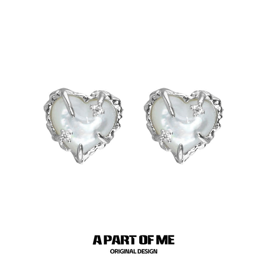 White Butterfly Love Stud Earrings