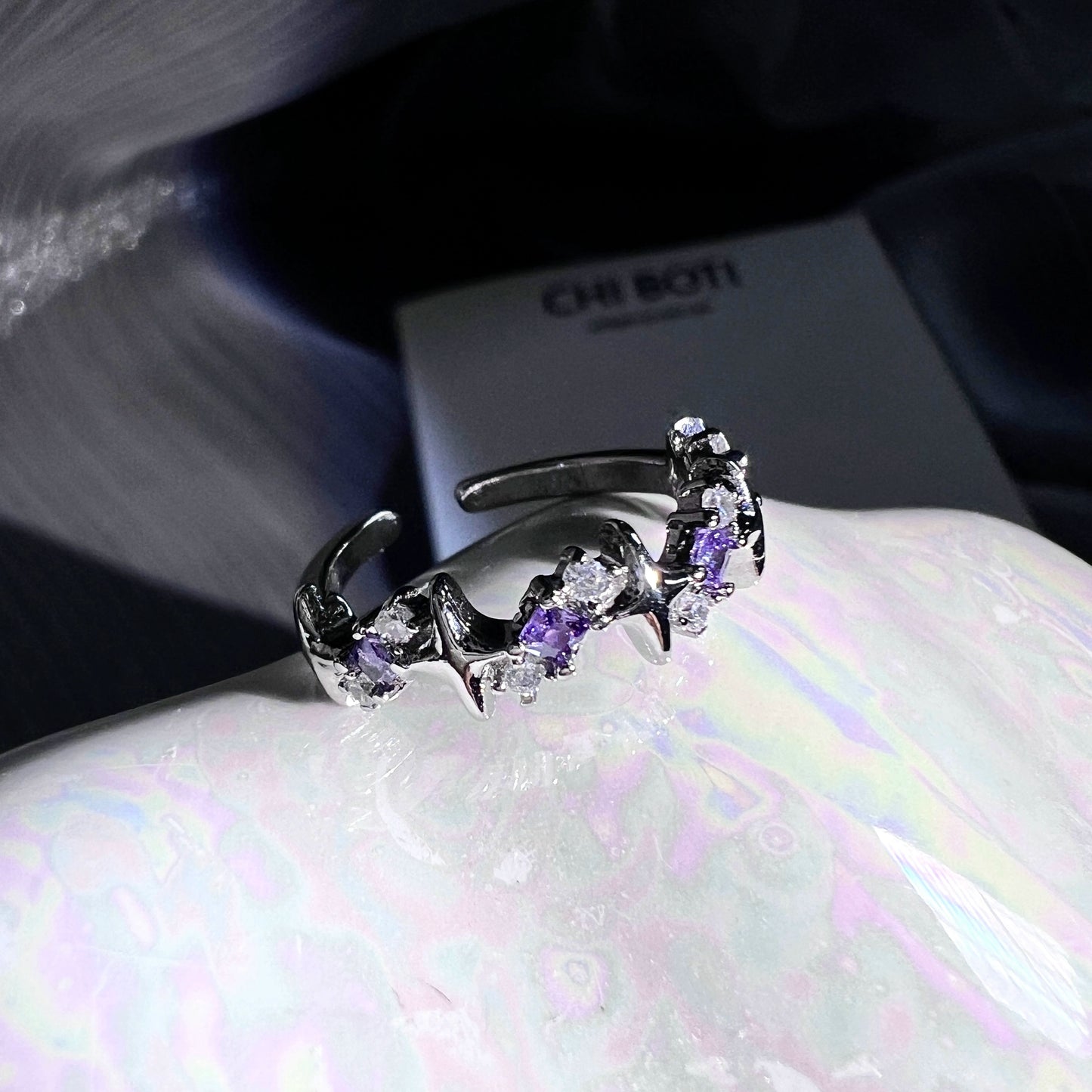 "Fantasy Starry Sky" Purple Ring
