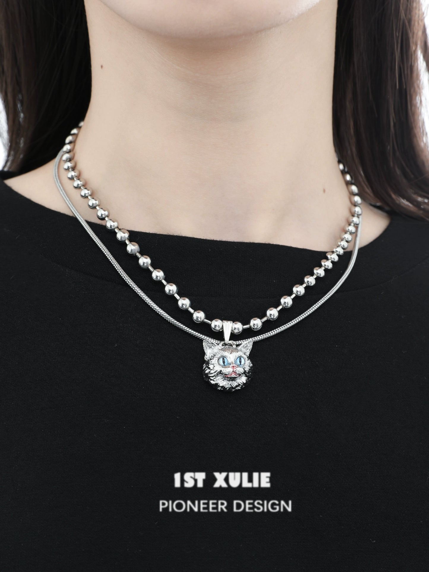 Crown Queen Cat Necklace