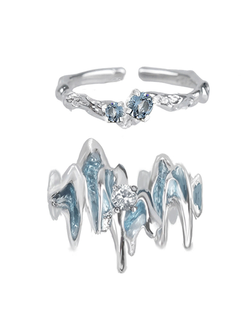 Glacier Secret Couple Rings