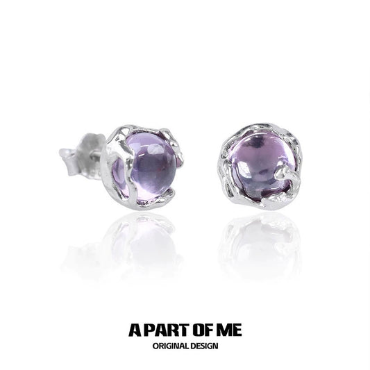 Purple Guardian Stud Earrings