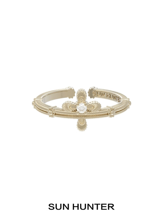 Lace Shimmer Cross Ring