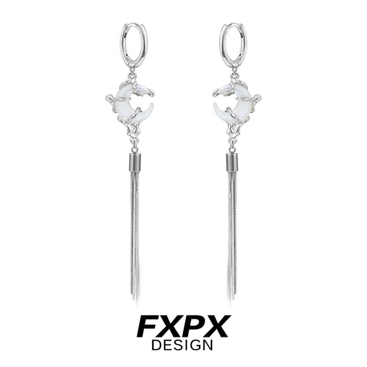 Grace Frosted Tassel Earrings