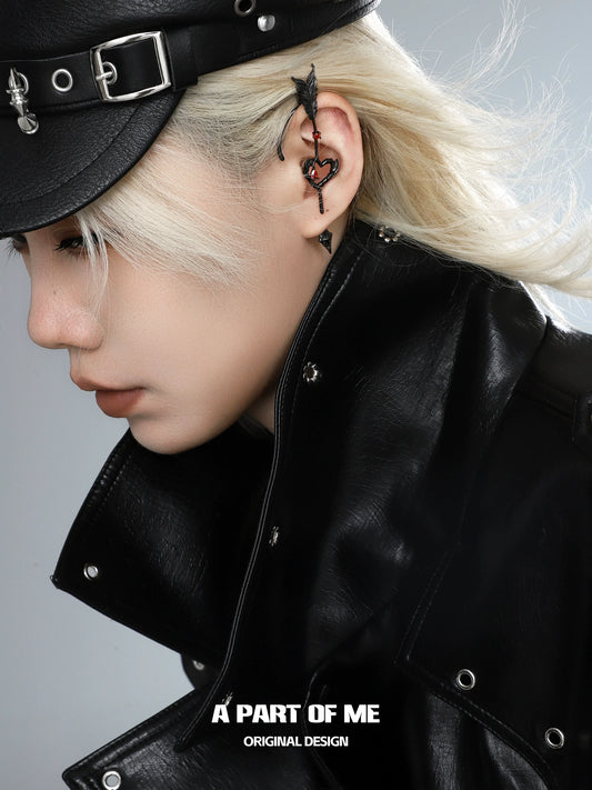 Cupid Feathered Arrow Ear Cuff