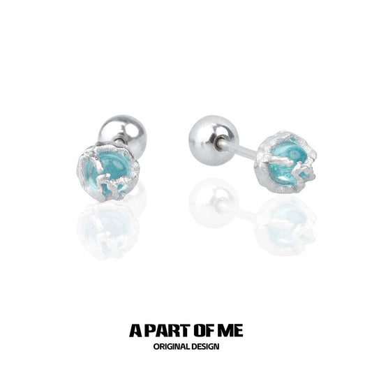 Icy Whisper Blue Mini Earrings