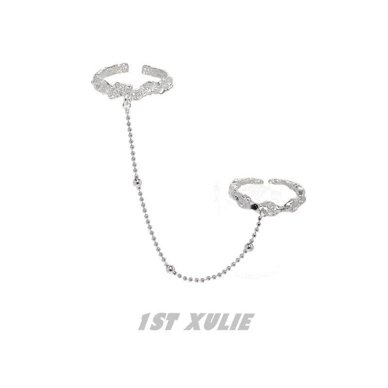Y2K Controller Chain Silver Ring