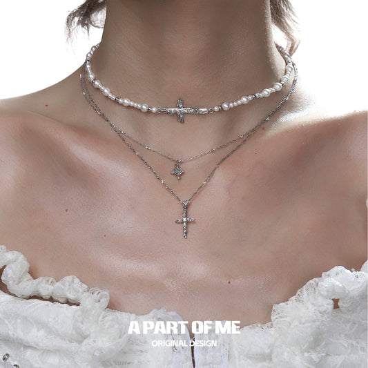 Pearl Angel Rose Necklace