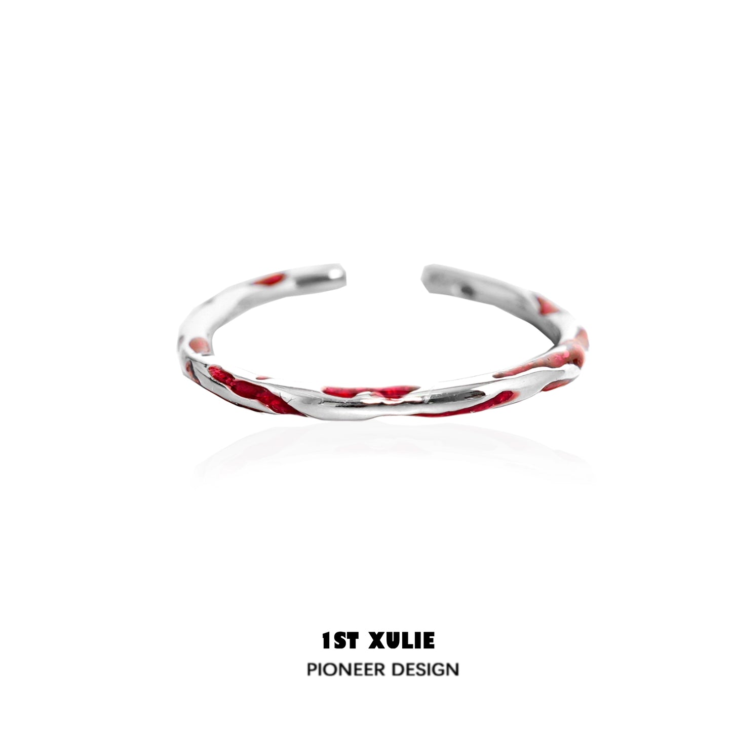 Minimalist Bloody Silver Ring