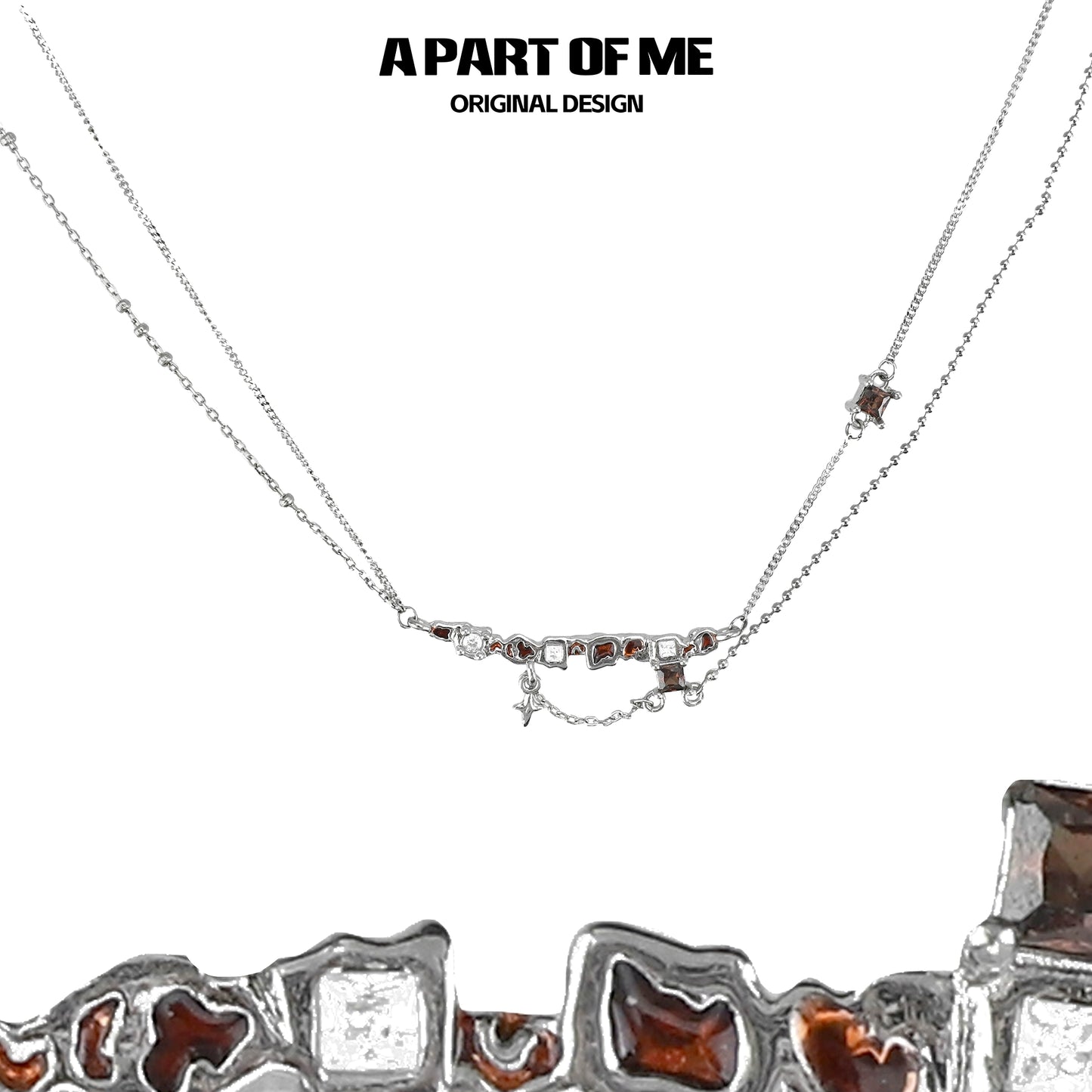 Coffee Ice Cube Necklace