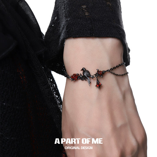 Y2K Cool Crow Bracelet