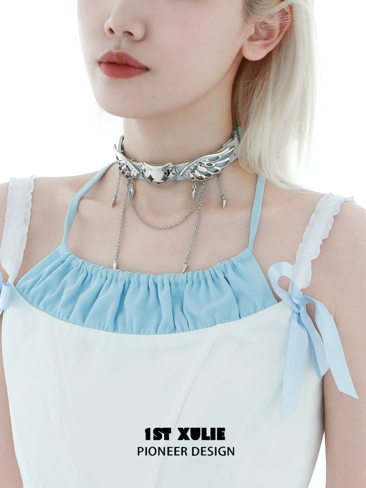 Dual-Wear Angel Cat Necklace