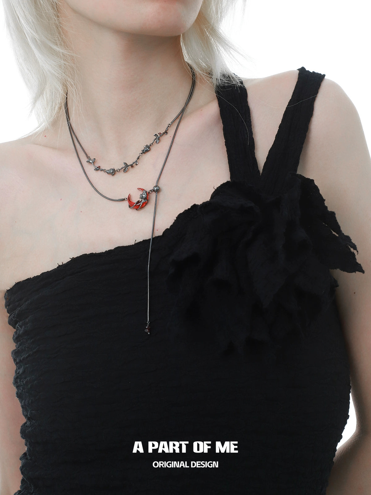 Blood Moon Rose Necklace