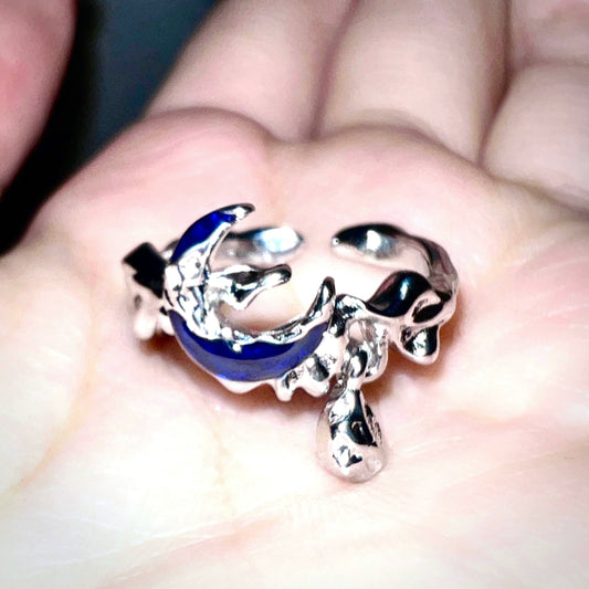 "Moon Clouds" Blue Ring