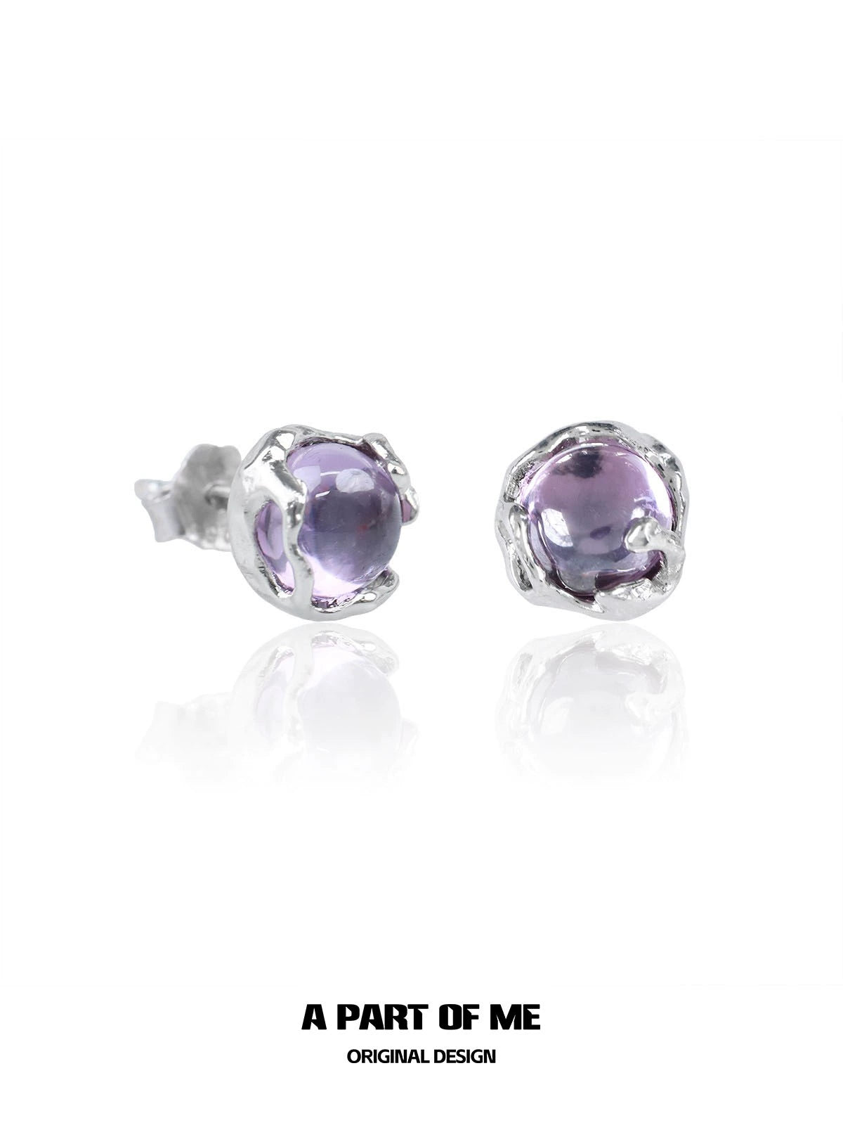 Purple Guardian Stud Earrings