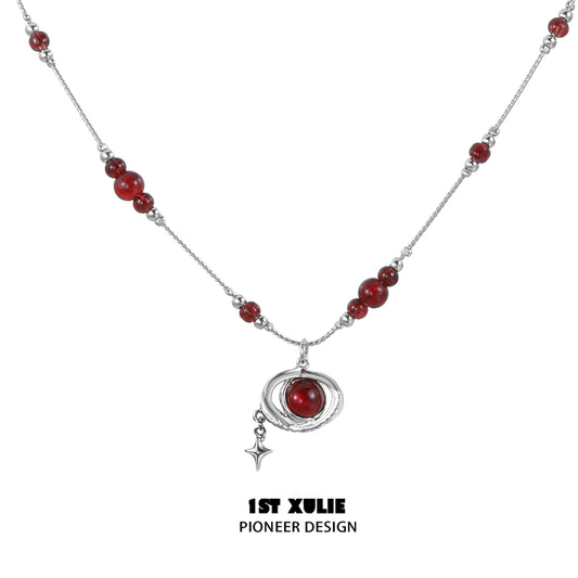 Y2K Rebel Mars Beaded Necklace