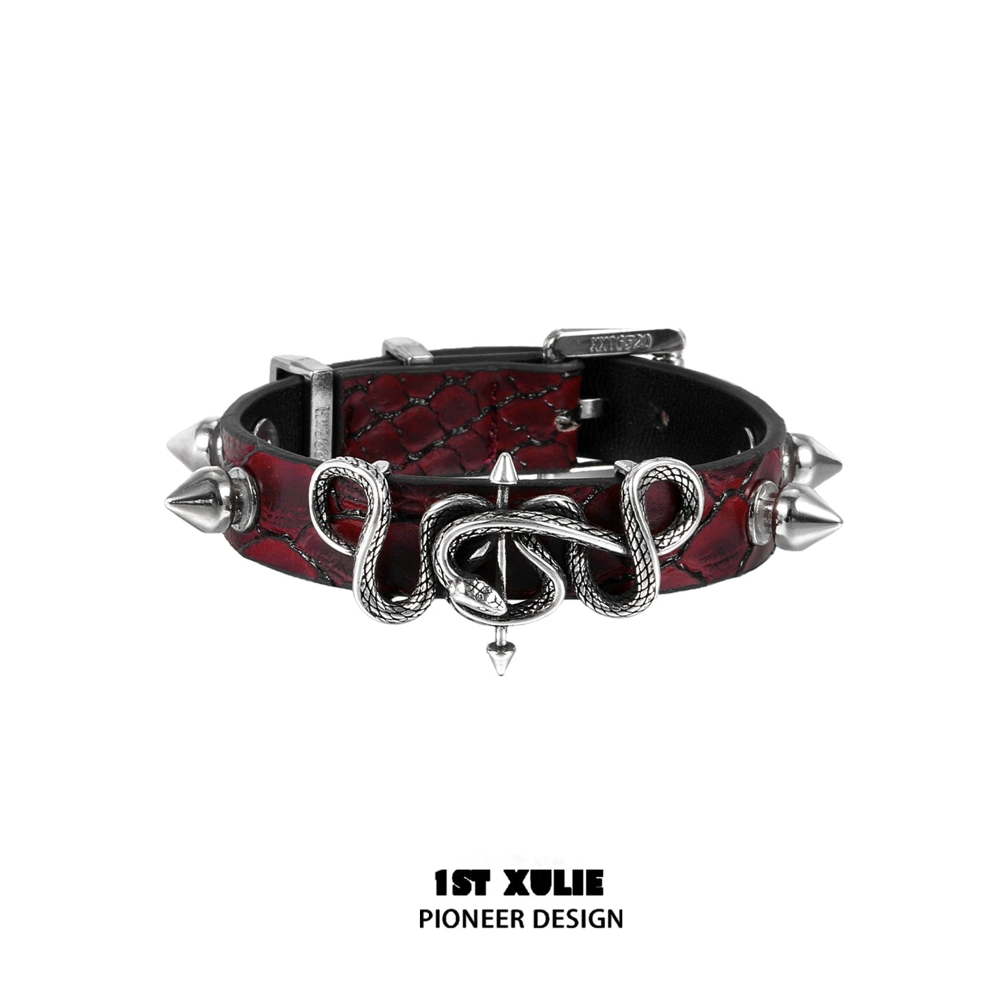 Gothic Dark Venomous Snake Studded Bracelet