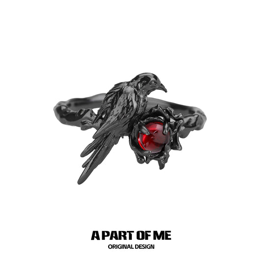 Raven Heart Dark Ring