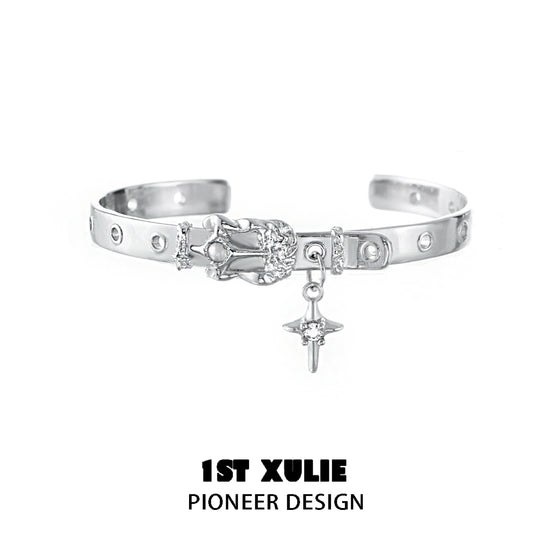 Y2K Belt Design Starlight Silver Bracelet